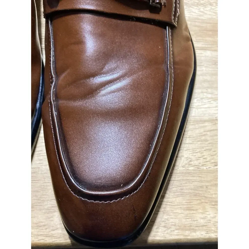 Kenneth‎ Cole Brock Loafers Mens 11 Brown Leather Slip On Dress Shoes